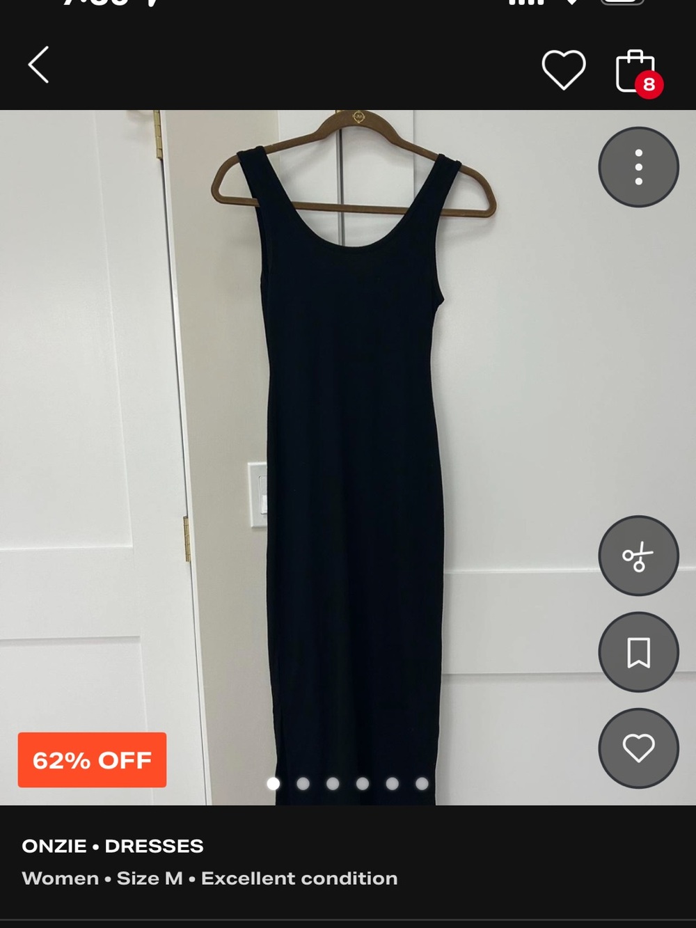 Onzie Black Scoop Neck Maxi Tank Dress